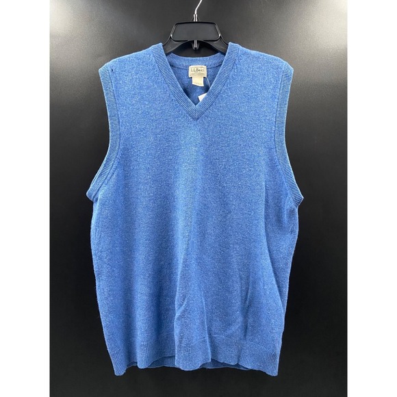 L.L. Bean Other - L.L. Bean Sweater Vest Mens XXL Tall 2XLT 100% Lambs Wool Blue Golf Outdoor EUC